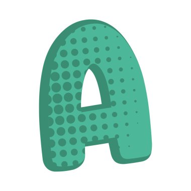 3B dekore edilmiş harf Vektör illüstrasyonuName