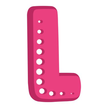 3B dekore edilmiş harf Vektör illüstrasyonuName