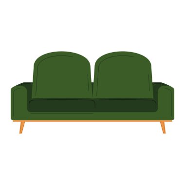 İzole edilmiş renkli kanepe taslak ikonu Vektör illüstrasyonu