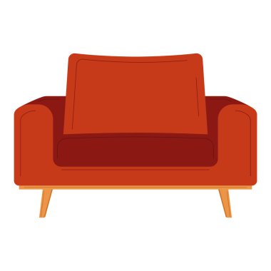 İzole edilmiş renkli kanepe taslak ikonu Vektör illüstrasyonu