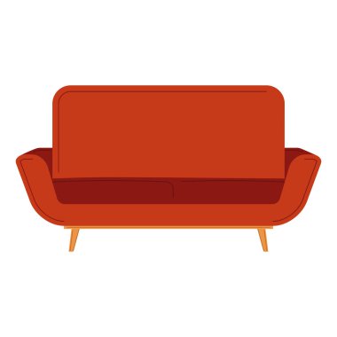 İzole edilmiş renkli kanepe taslak ikonu Vektör illüstrasyonu