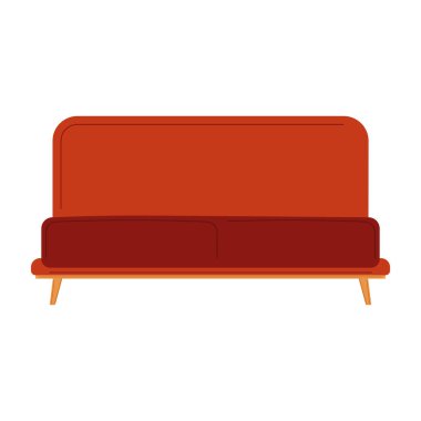 İzole edilmiş renkli kanepe taslak ikonu Vektör illüstrasyonu