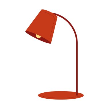 İzole edilmiş renkli lamba simgesi Vektör illüstrasyonu