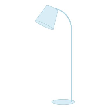 İzole edilmiş renkli lamba simgesi Vektör illüstrasyonu