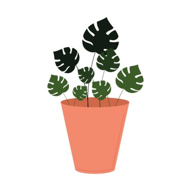 Esrar Vektörü illüstrasyonunda kapalı alan bitkisi