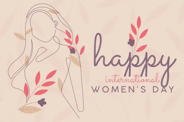 Feliz Dia Das Mulheres Cartão Ilustração Vetorial Vetores De Bancos De Imagens Sem Royalties