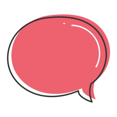 Çizgi roman balonu sohbet çizim simgesi El Çizim Vektörü illüstrasyonu