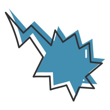 Çizgi roman balonu sohbet çizim simgesi El Çizim Vektörü illüstrasyonu