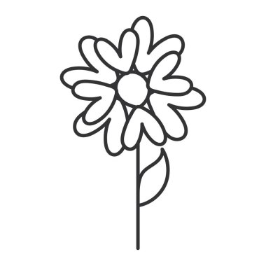 Çiçek taslak simgesi El Çizim Vektörü illüstrasyonuName