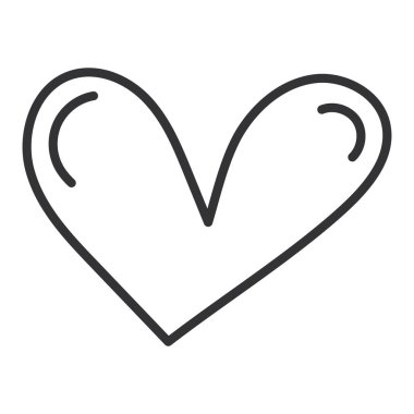 Kalp çizim simgesi El Çizim Vektörü illüstrasyonu