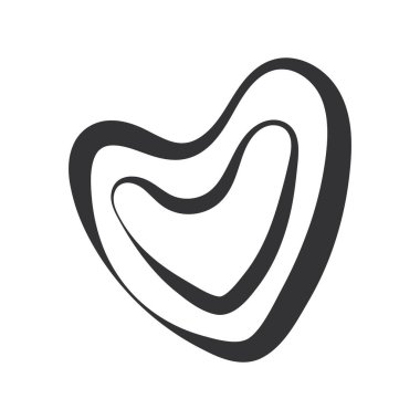 Kalp çizim simgesi El Çizim Vektörü illüstrasyonu