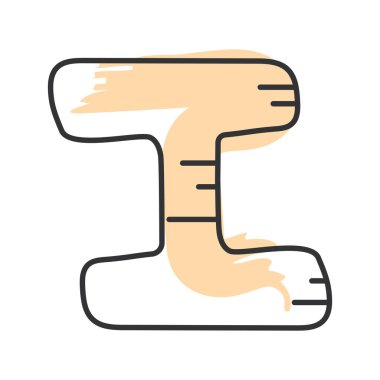 Alfabe harfi taslak simgesi El Çizim Vektörü illüstrasyonuName