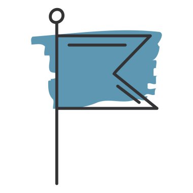 Bayrak taslak simgesi El Çizim Vektörü illüstrasyonuName