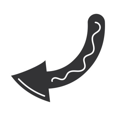 Ok taslak simgesi El Çizim Vektörü illüstrasyonu