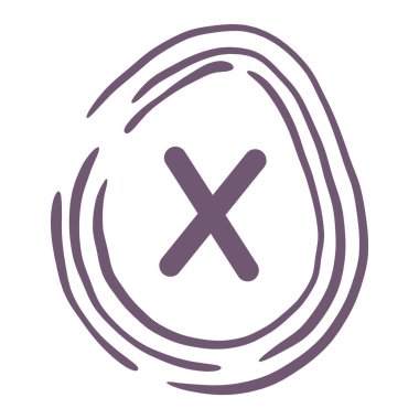 Dekoratif pul çizim simgesi El Çizim Vektörü illüstrasyonu