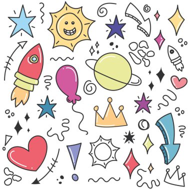 El çizimi renkli arkaplan vektörü illüstrasyonuName