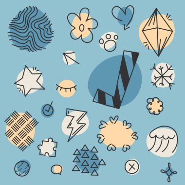 El çizimi renkli arkaplan vektörü illüstrasyonuName