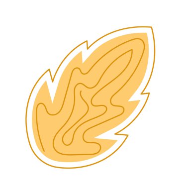 Bir ağaç yaprağı ikonu Vektör illüstrasyonunun çizimi