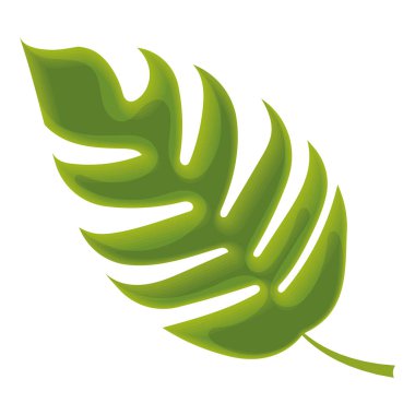 Bir ağaç yaprağı ikonu Vektör illüstrasyonunun çizimi