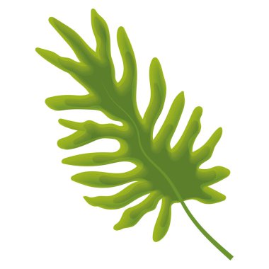 Bir ağaç yaprağı ikonu Vektör illüstrasyonunun çizimi