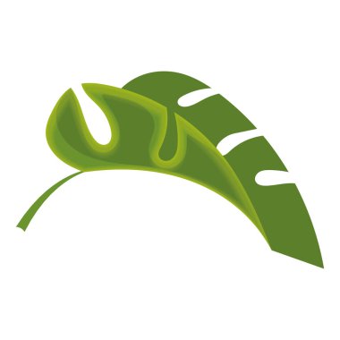 Bir ağaç yaprağı ikonu Vektör illüstrasyonunun çizimi