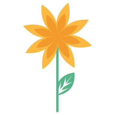 Renkli çiçek ikonu İlkbahar Vektör illüstrasyonu