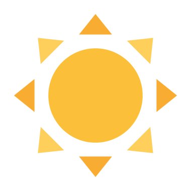 Geometrik soyut güneş ikonu Vektör illüstrasyonu