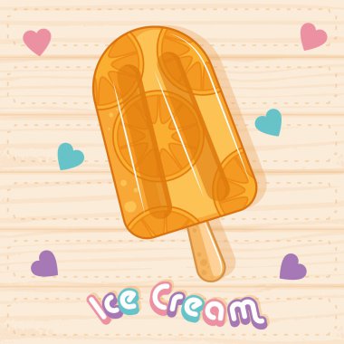 Hamur Renkli Dondurma Vektörü illüstrasyonuName