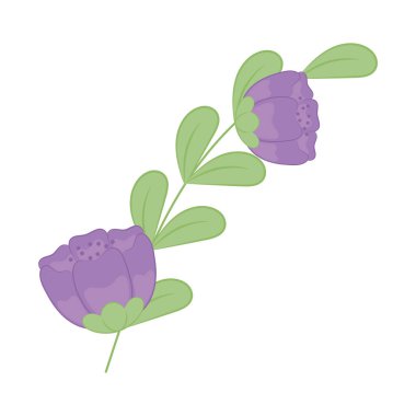 Ayrı renkte çiçek ikonu Vektör illüstrasyonu