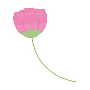 Ayrı renkte çiçek ikonu Vektör illüstrasyonu