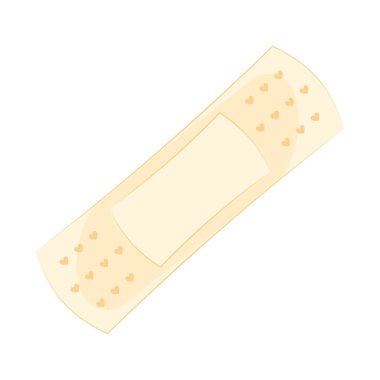 İzole edilmiş renkli bandaj ikonu Vektör illüstrasyonu