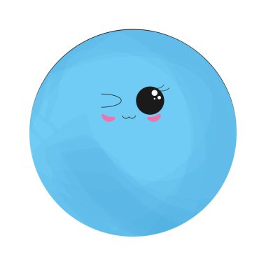 Tatlı dondurma topu karakteri Vektör illüstrasyonu