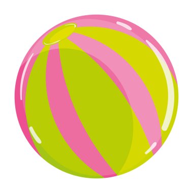 Renkli plaj topu Yaz ikonu Vektör illüstrasyonu