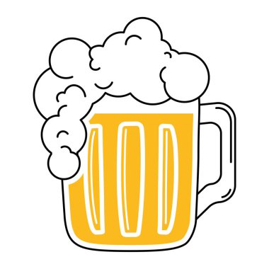 Bira fıçısı Vektör illüstrasyonunun renkli çizimi