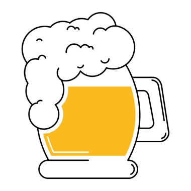 Bira fıçısı Vektör illüstrasyonunun renkli çizimi