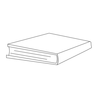 Çizilmiş kitap beyaz sayfalar vektör illüstrasyonuyla kapatıldı