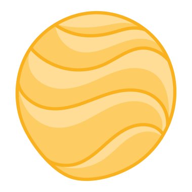 Renkli gezegen simgesi Bilim ve Uzay Vektörü illüstrasyonu