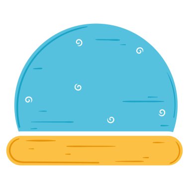 Minimalist bir Noel kar küresinin resmi. Tatil tasarımları için düşen kar taneleri. Vektör illüstrasyonu