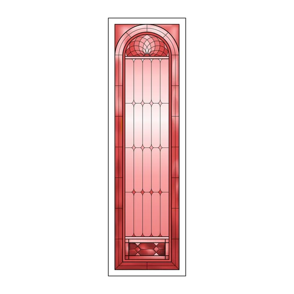 教会のガラスの等級は窓を染めました レッドグラデーションカラー — ストックベクタ