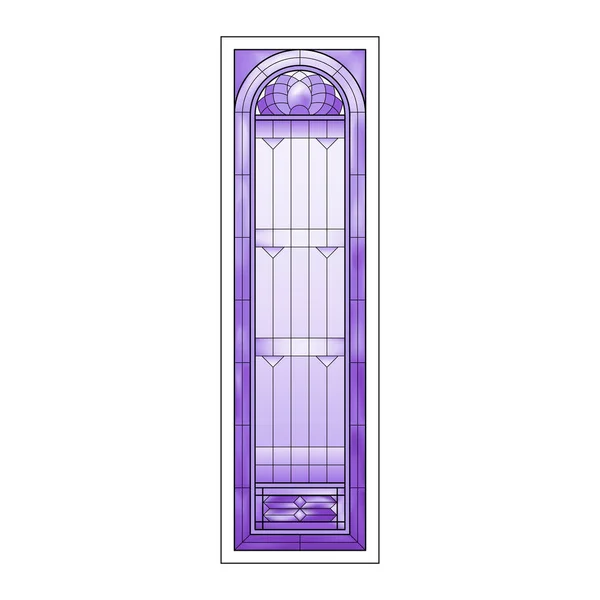教会のガラス等級の紫色のステンドウィンドウ — ストックベクタ