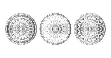 Üç Cam Kilise Katolik siyah beyaz pencereler.