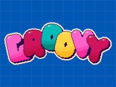 Noel! Renkli etiketli kelime.