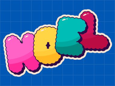 Harika Noel noel tabiri etiketi.