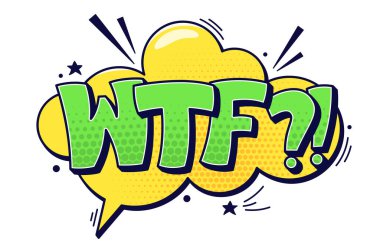 Bu da ne? Sarı arkaplanda yeşil yarım ton metin.