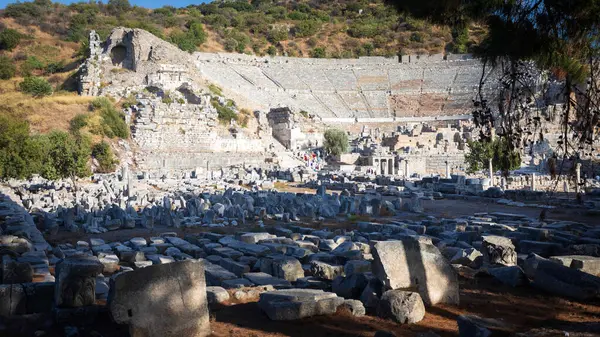 Antik Ephesus Şehri Zmir Seluk Türkiye Ulusal Uluslararası Turistlerin Büyük — Stok fotoğraf
