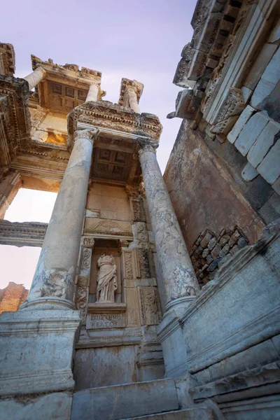 Antik Ephesus Şehri Zmir Seluk Türkiye Ulusal Uluslararası Turistlerin Büyük — Stok fotoğraf
