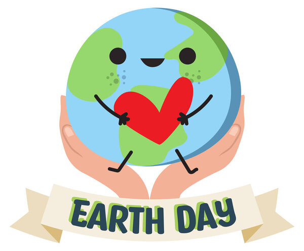 Векторная иллюстрация Дня Земли. Земля Смиля