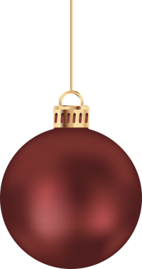 Kırmızı tonda Noel topu süslemesi