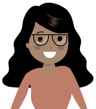 Gülümseyen kadın avatar çizimi