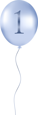 Mavi inci balon, 1 numara.